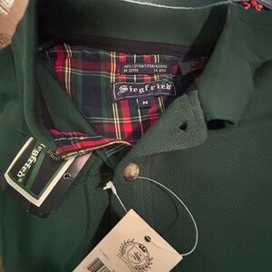 Men's Siegfried 100% Cotton Short Sleeve Knit Polo Shirt Hunter Green Size M